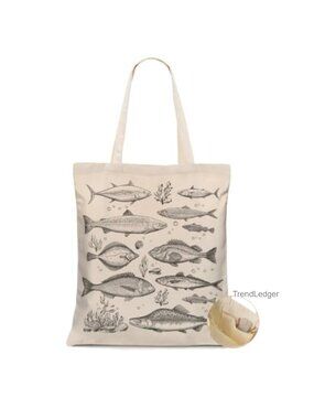 Canvas Tote Bag Animal Print Shoulder Bag Large Reusable